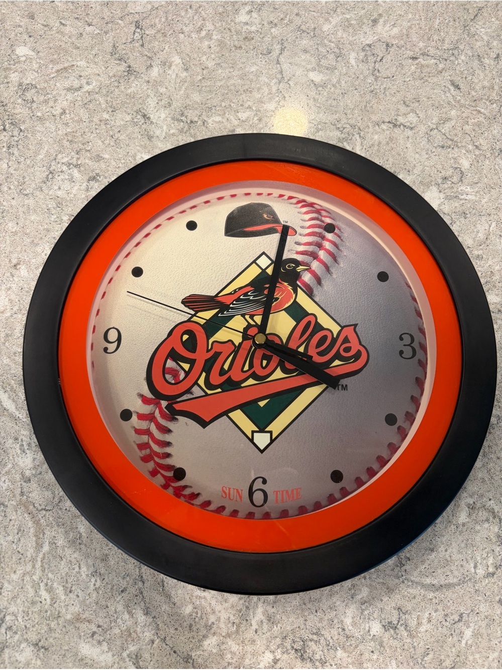 Baltimore Orioles Logo Wall Clock - Orange & Black